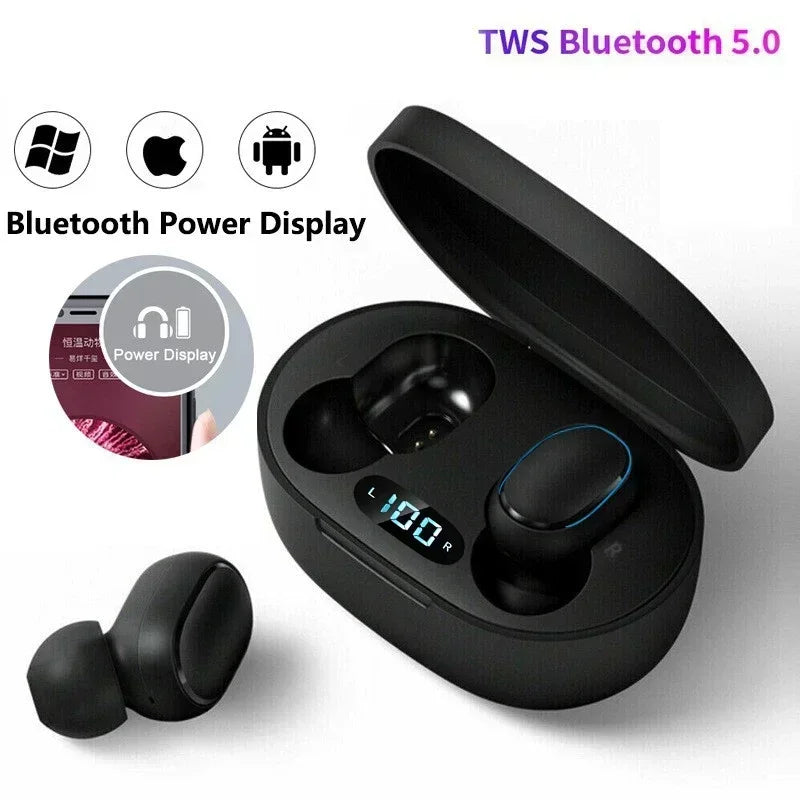 E7S TWS Fones De Ouvido Sem Fio, Bluetooth Fone De Ouvido, Controle Esporte Headset, Microfone À Prova D 'Água, Trabalho Em Todos Smartphone